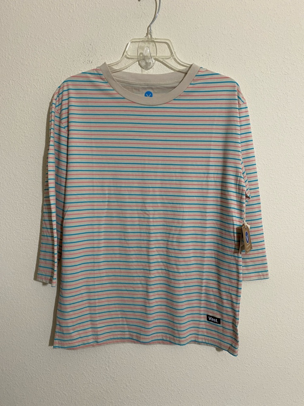 VAST Striped 2/3 Sleeve T-shirt Tops Women's Size M